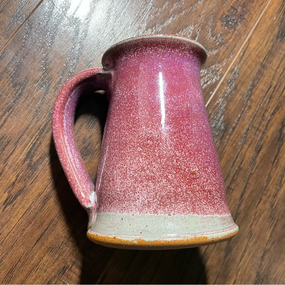 Handmade Burgundy Pottery Mug